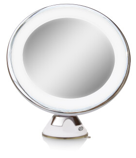 RIO Multi-Use LED Makeup Mirror / Kozmetické zrkadlo / 5x zväčšenie / LED osvetlenie (RIO-MMSU)