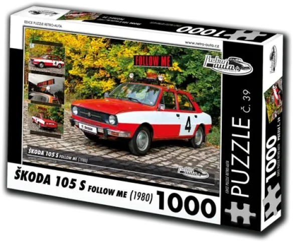 RETRO-AUTA Puzzle č. 39 Škoda 105 S Follow Me (1980)