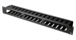 Equip / Káblový manažment panel / 19" / 1U / snímateľný kryt / čierna (327313)