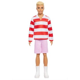 Mattel Barbie model Ken červenobílé proužkované triko