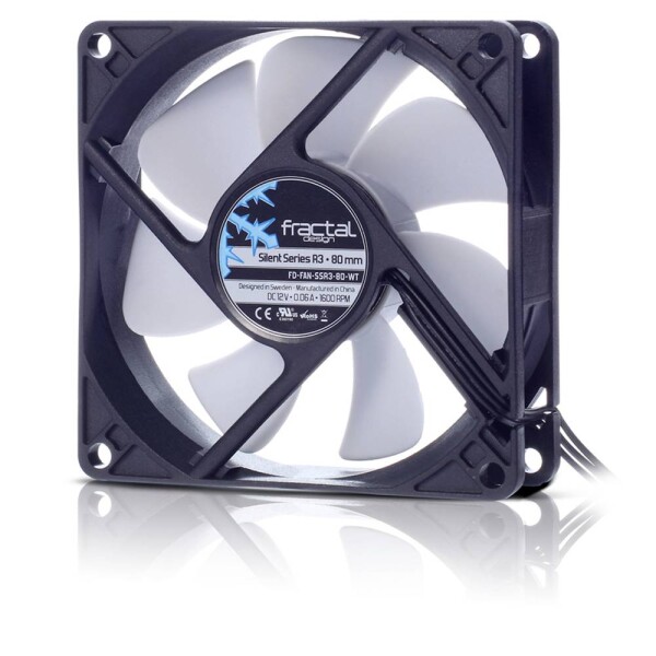 Fractal Design 80mm Silent Series R3 / ventilátor / biela (FD-FAN-SSR3-80-WT)