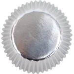Fóliové mini košíčky na cupcakes, strieborné 45 ks - PME - PME