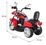 Mamido Detská elektrická motorka Chopper červená