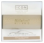Millefiori Milano Icon Metal Vanilla Wood zlatá / Vôňa do auta / doba prevoňania až 2 mesiace (8051938698052)