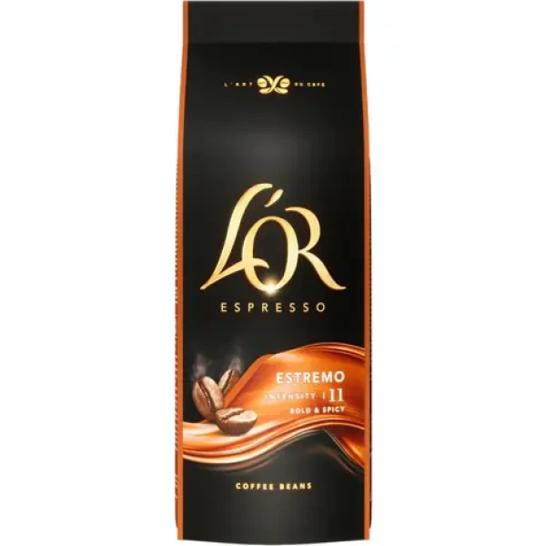 L#39;OR Espresso Estremo 500 g / Zrnková káva / zmes Arabica a Robusta (8711000568453)