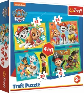Trefl - Puzzle - Tlapková Patrola: Šťastný tím 4v1