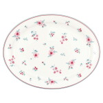 GREEN GATE Servírovací oválny tanier Sila White