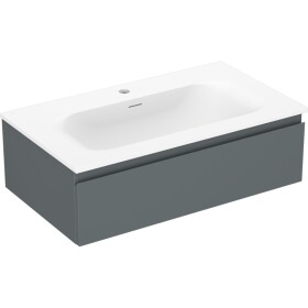 MEXEN/S - Orio kúpeľňová skrinka 80 cm s umývadlom Vela, 1 šuplík, grafit mat/biela mat 91A10-08023-1-BF66-W23M01