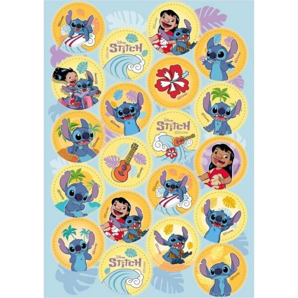 Fondánový papier predvytlačený na cupcake Lilo a Stitch - Dekora