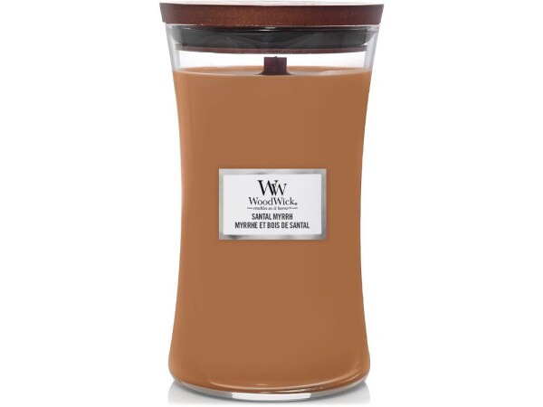 Woodwick Santal Myrrh 609g - váza veľká / doba horenia: až 120h (5038581155722)