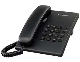 Panasonic KX-TS500 čierna / Jednolinkový telefón / Montáž na stenu (KX-TS500 Black)