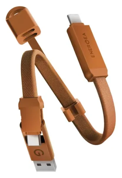 Energea Sheath Key 2v1 oranžová / Nabíjací a dátový kábel na kľúčenku / USB-C / 60 W / 15 cm (CBL-SHTHKEY-ORG015)