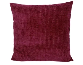 Dekoračný vankúš Chenille Cross 60x60 cm, červený%