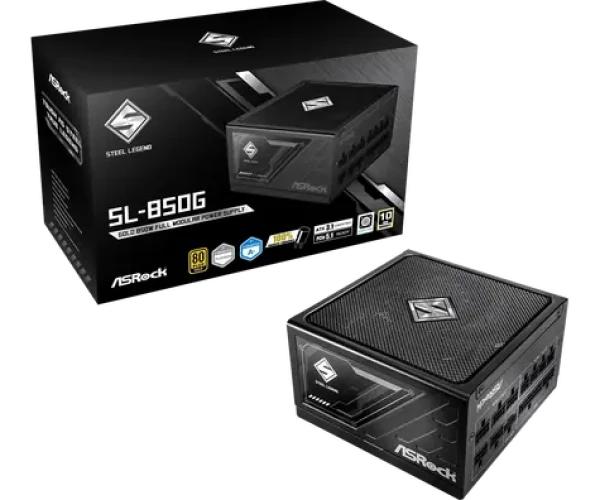 ASRock Steel Legend SL-850G / ATX / 850W / 80 PLUS Gold / 135 mm / Modulárny (90-UXS085-GFEAAA)