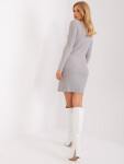 Dámske pletené šaty PM SK PM319.19 Sivá - FPrice M/L smetanová