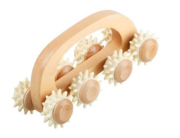 Drevený masážny roller/lunochod