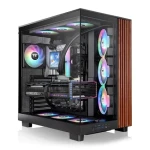 Thermaltake View 380 XL WS ARGB čierna/drevo / ATX / 2x USB-A 3.2 / 1x USB-C / 4x120mm / bez zdroja / priehľadná bočnica (CA-11E-00M1WN-WS)