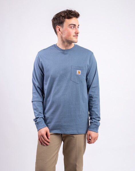 Carhartt WIP L/S Pocket T-Shirt Velvet Blue L