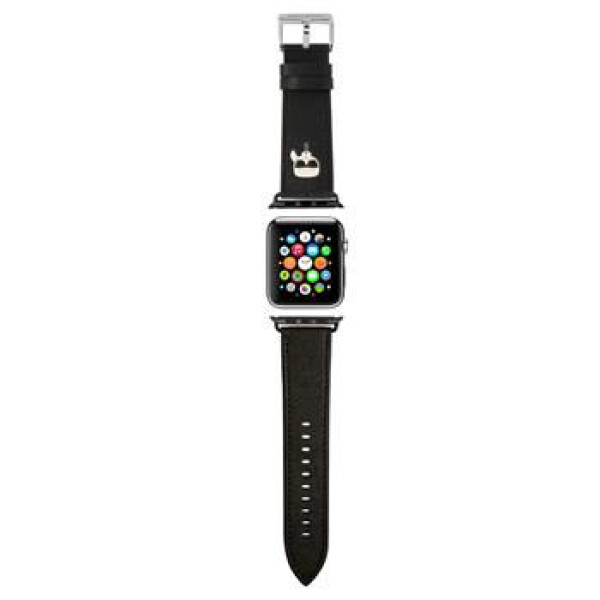 Karl Lagerfeld Karl Head PU Remienok pre Apple Watch 42 amp; 44mm čierna (3666339033729)