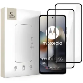 Tech-Protect Glass FIT+ čierna / Tvrdené sklo / Motorola Moto G56 5G / 2 ks