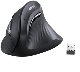Ugreen MU008 čierna / Vertikálna myš / Bluetooth / 2,4 GHz (85765)