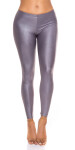 Sexy Wetlook Leggings mit Schnürung grey