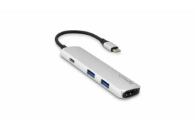 Epico USB-C HUB 4K HDMI pre notebooky a tablety strieborná / 2x USB-A / 1x HDMI @ 4K/60Hz / PD 100W (9915112100008)