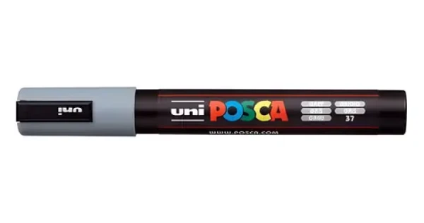 POSCA PC-5M šedá / Popisovač / Medium hrot / 1,8-2,5 mm (182533)