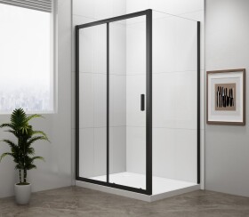 POLYSAN - EASY BLACK obdĺžniková sprchová zástena 1300x700 L/P varianta EL1315B-01