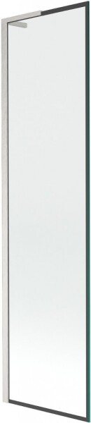 MEXEN/S - Next L vaňová zástena FIX 50 x 150, čierna vzor, nikel kartáčovaná 895-050-000-03-70-97