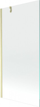 MEXEN/S - Next vaňová zástena FIX 90 x 150, transparent, zlatá kartáčovaná 895-090-000-00-00-55