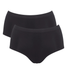 SLOGGI GO SENSE - 2 ks bezšvových nohavičiek s vysokým pásom z mikromodalu Sloggi BLACK XL