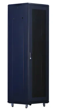 Xtendlan 42U/600x800 stojanový čierna / 19" rozvádzač / perforované dvere a chrbát (PER-42U-68-BLACK-S)