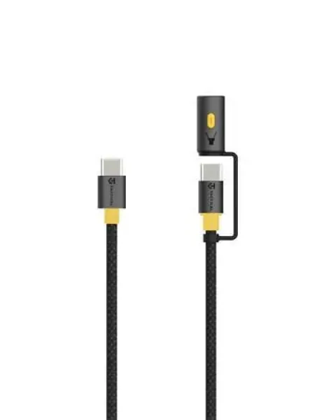 Tactical Stinger Cable USB-C/USB-C 1,5m Black / výkon až 60W / 1W svietidlo (8596311276927)