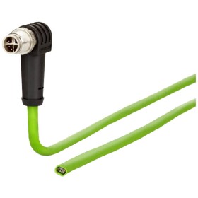 Metz Connect 142M2XA0010 M12 sieťové káble, prepojovacie káble CAT 6A S/FTP 1.00 m zelená krytie PUR, odolný proti kyselinám, odolný proti ozónu, odolný proti; 142M2XA0010