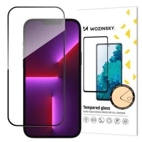 Wozinsky Tvrdené sklo s rámčekom pre Apple iPhone 15 Pro čierna / Ochranné sklo / Full Glue / case friendly