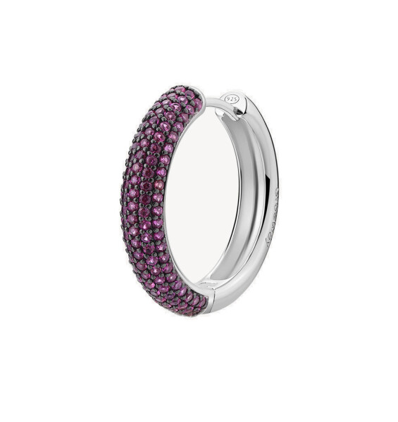 Brosway Strieborná single náušnice so zirkónmi Passion Ruby Fancy FPR125