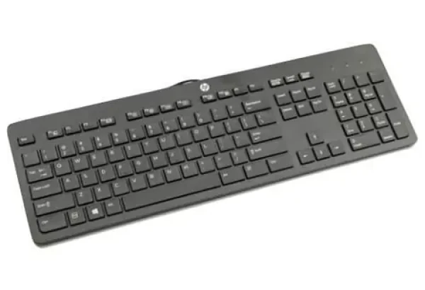 HP USB Slim Business Keyboard čierna / Drôtová klávesnica / USB / UK (803181-031)