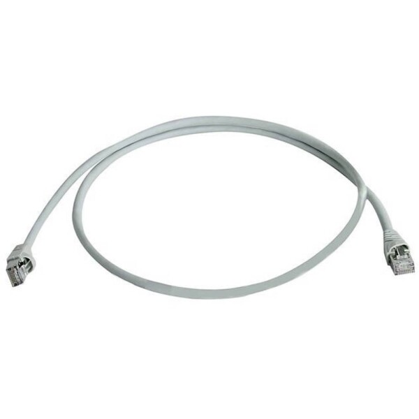 Telegärtner 100008262 RJ45 sieťové káble, prepojovacie káble CAT 6A S/FTP 2.00 m sivá dvojžilový tienený, s ochranou, samozhášavý 1 ks; 100008262