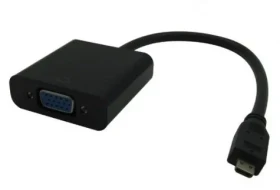MicroConnect Adaptér microHDMI (M) - VGA (F) 0.25m čierna / Plug Play (HDMIDVGAB)