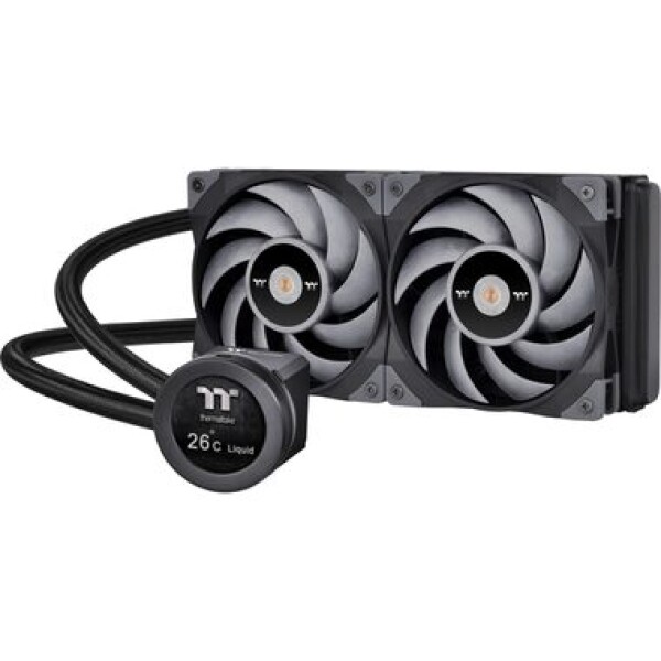 Thermaltake Toughliquid Ultra 240 B šedá / AIO vodný chladič CPU / 2x 120 mm / 2500 RPM @ 28.1 dB / 72.69 CFM (CL-W322-PL12GM-B)