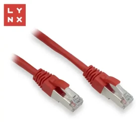 Lynx FTP Cat5e červená / Patch kábel / 20 m / RJ45 / PVC / CCA (LX-FTP5E-200-RED)