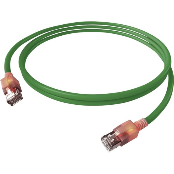 Easylan CS1OGADAD0070 RJ45 sieťové káble, prepojovacie káble CAT 6A S/FTP 7.00 m zelená dvojžilový tienený, bez halogénov, samozhášavý 1 ks; CS1OGADAD0070