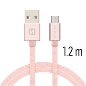 SWISSTEN TEXTILE dátový kábel USB microUSB 1.2m (71522205)