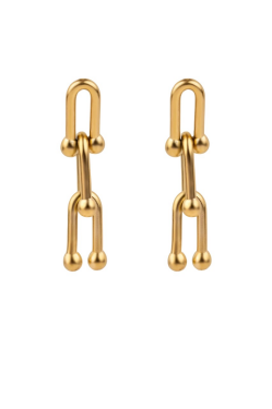 Marc Malone Úchvatné pozlátené visiace náušnice Ivy Gold Earrings MCE250180G