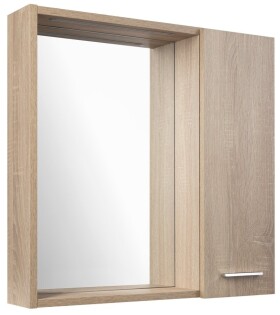 AQUALINE - ZOJA/KERAMIA FRESH STRIP galérka s LED osvetlením, 60x60x14cm, pravá, dub platin 45028S