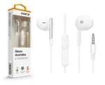 Aligator Slúchadlá AE008 / Stereo / Jack / Drôt / Biela (AE008WT)