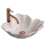 REA - Umývadlo na dosku Flower Beige REA-U7888