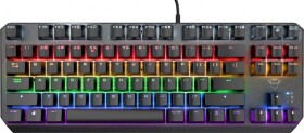 Trust GXT834 Callaz TKL (US) čierna / Herná klávesnica / RGB / USB-A / TKL / US layout (24404-T)