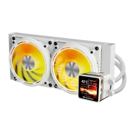 DarkFlash DE240 biela / AiO chladič CPU / 2x 120 mm / ARGB podsvietenie / 800-2000 RPM / 36 dB / Intel + AMD (DE240 White)